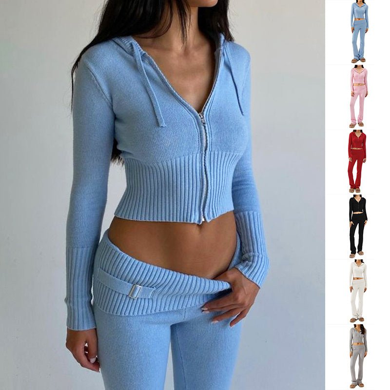 LovelyRLovely LovelyRLovely Women's Sexy Long Sleeve S LovelyRLovely Women's Sexy Long Sleeve Sweater And High Waist Pants Set