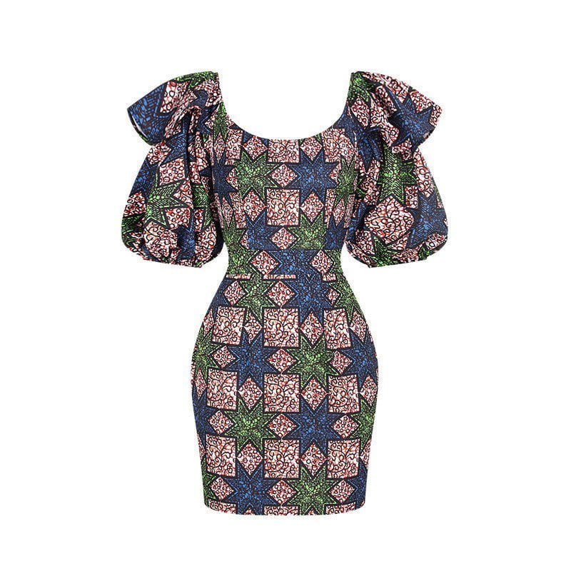 LovelyRLovely LovelyRLovely Women's Sexy Lotus Leaf La C / L LovelyRLovely Women's Sexy Lotus Leaf Lantern Sleeve Dress