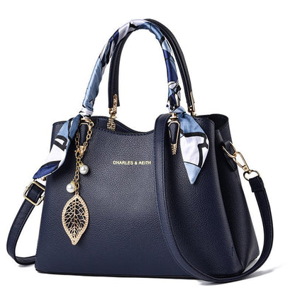 LovelyRLovely LovelyRLovely Women's Shoulder Bag With Dark blue LovelyRLovely Women's Shoulder Bag With Silk Scarf