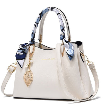 LovelyRLovely LovelyRLovely Women's Shoulder Bag With White LovelyRLovely Women's Shoulder Bag With Silk Scarf