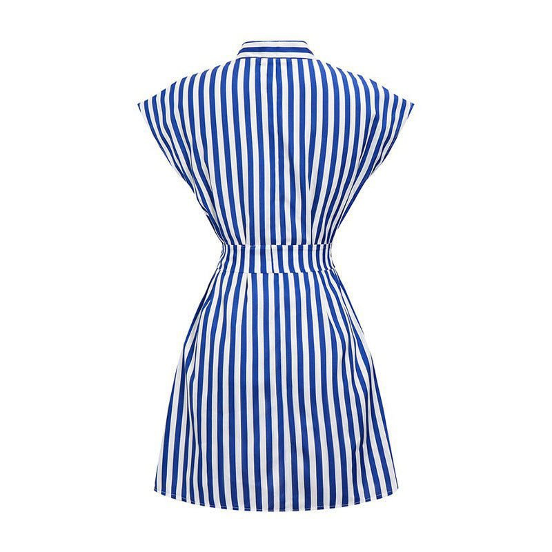 LovelyRLovely LovelyRLovely Women's Sleeveless Stripe LovelyRLovely  Women's Sleeveless Striped Lace-up Dress