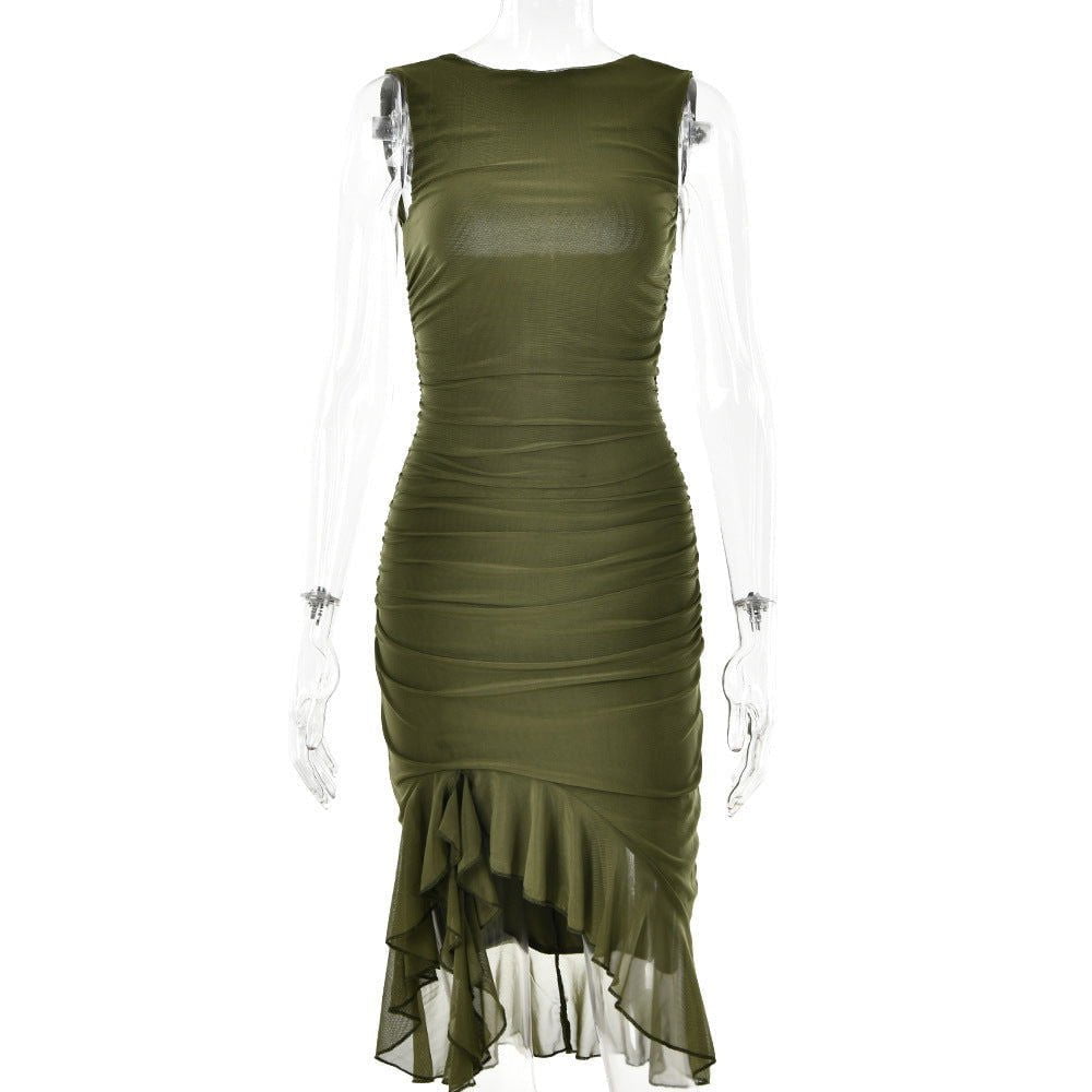 LovelyRLovely LovelyRLovely Women's Slim Sleeveless Dr Army Green / L LovelyRLovely Women's Slim Sleeveless Dress