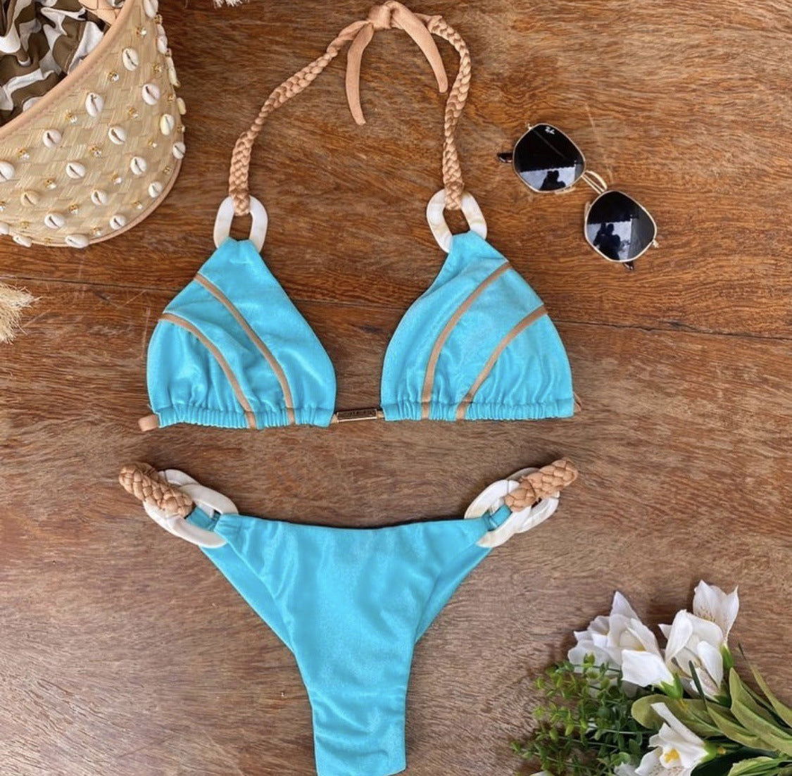 LovelyRLovely LovelyRLovely Women's Split hard bikini Lake Blue / L LovelyRLovely Women's Split hard bikini