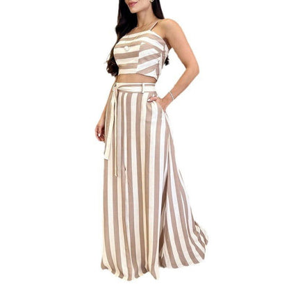 LovelyRLovely LovelyRLovely Women's Striped Print Skir LovelyRLovely Women's Striped Print Skirt Suit