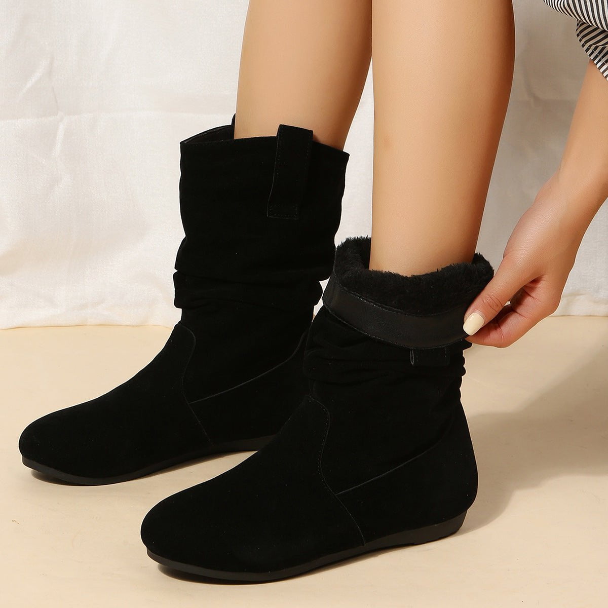 LovelyRLovely LovelyRLovely Women's Suede Mid-calf Boo Black / 36. LovelyRLovely Women's Suede Mid-calf Boot