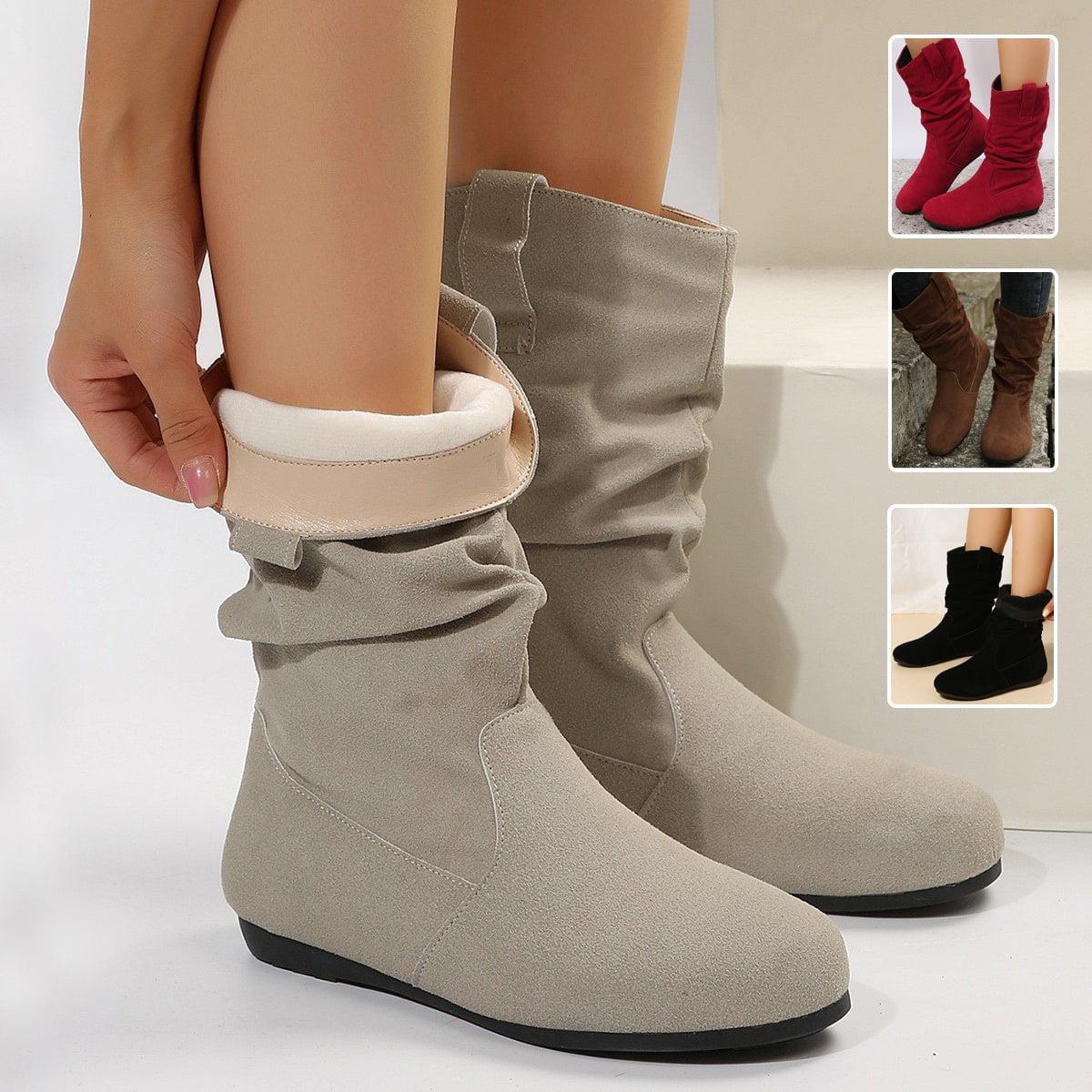 LovelyRLovely LovelyRLovely Women's Suede Mid-calf Boo LovelyRLovely Women's Suede Mid-calf Boot