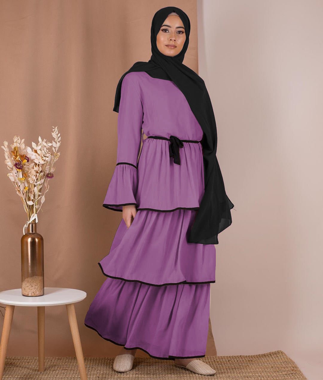 LovelyRLovely LovelyRLovely Women's Turkish Muslim Dre Purple / 2XL LovelyRLovely Women's Turkish Muslim Dress