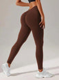 LovelyRLovely LovelyRLovely Women's V-Waist Double Hip Brown / L LovelyRLovely Women's V-Waist Double Hip Lifting Tights