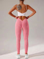 LovelyRLovely LovelyRLovely Women's V-Waist Double Hip Cheetah Pink / L LovelyRLovely Women's V-Waist Double Hip Lifting Tights