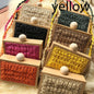 LovelyRLovely LovelyRLovely Wooden Frame Straw Bag Yellow LovelyRLovely Wooden Frame Straw Bag