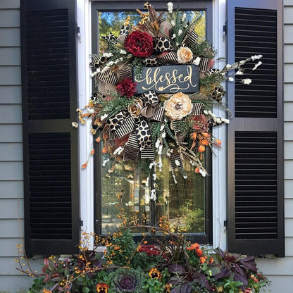 LovelyRLovely LovelyRLovely Year Round Fall Cheetah Wr Picture color LovelyRLovely Year Round Fall Cheetah Wreath