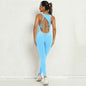 LovelyRLovely LovelyRLovely Yoga Jumpsuit V-shaped Bac Blue / L LovelyRLovely Yoga Jumpsuit V-shaped Back Stretch Tight