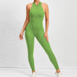 LovelyRLovely LovelyRLovely Zippered Yoga Jumpsuit Apple Green / L LovelyRLovely Zippered Yoga Jumpsuit