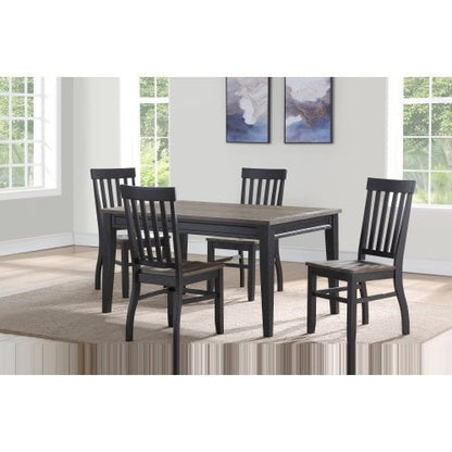 LovelyRLovely LovelyRLovelyTwo-Tone Finish 5pc Dining Brown LovelyRLovelyTwo-Tone Finish 5pc Dining Set