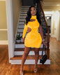 LovelyRLovely LovelyRLoverly Casual Single Sleeve Dres Yellow / L LovelyRLoverly Casual Single Sleeve Dress