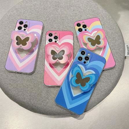 LovelyRLovely LovelyRLovey Color Butterfly Phone Case LovelyRLovey Butterfly Phone Case With Pop-Socket