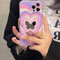 LovelyRLovely LovelyRLovey Color Butterfly Phone Case Purple / Mobile phone case and bracket / IPhone 12promax LovelyRLovey Butterfly Phone Case With Pop-Socket