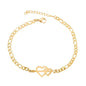 LovelyRLovely LovelyRLovey Gold Color Charms Bracele Two love LovelyRLovey Gold Color Charms Bracelet