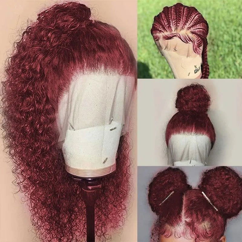 LovelyRLovely LovelyRLovly 180% Density Glueless Burgundy Pre=plucked Lace Front Wig LovelyRLovly 180% Glueless Burgundy Lace Front Wig