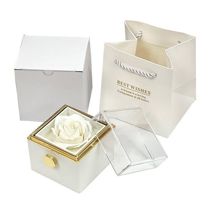 LovelyRLovely LoveyRLovely Rotating Soap Flower Rose G White LoveyRLovely Rotating Soap Flower Rose Gift Box