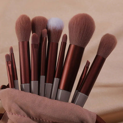 LovelyRLovely makeup brush 13pcs coffee bag LovelyRLovely Professional Makeup Brushes Set