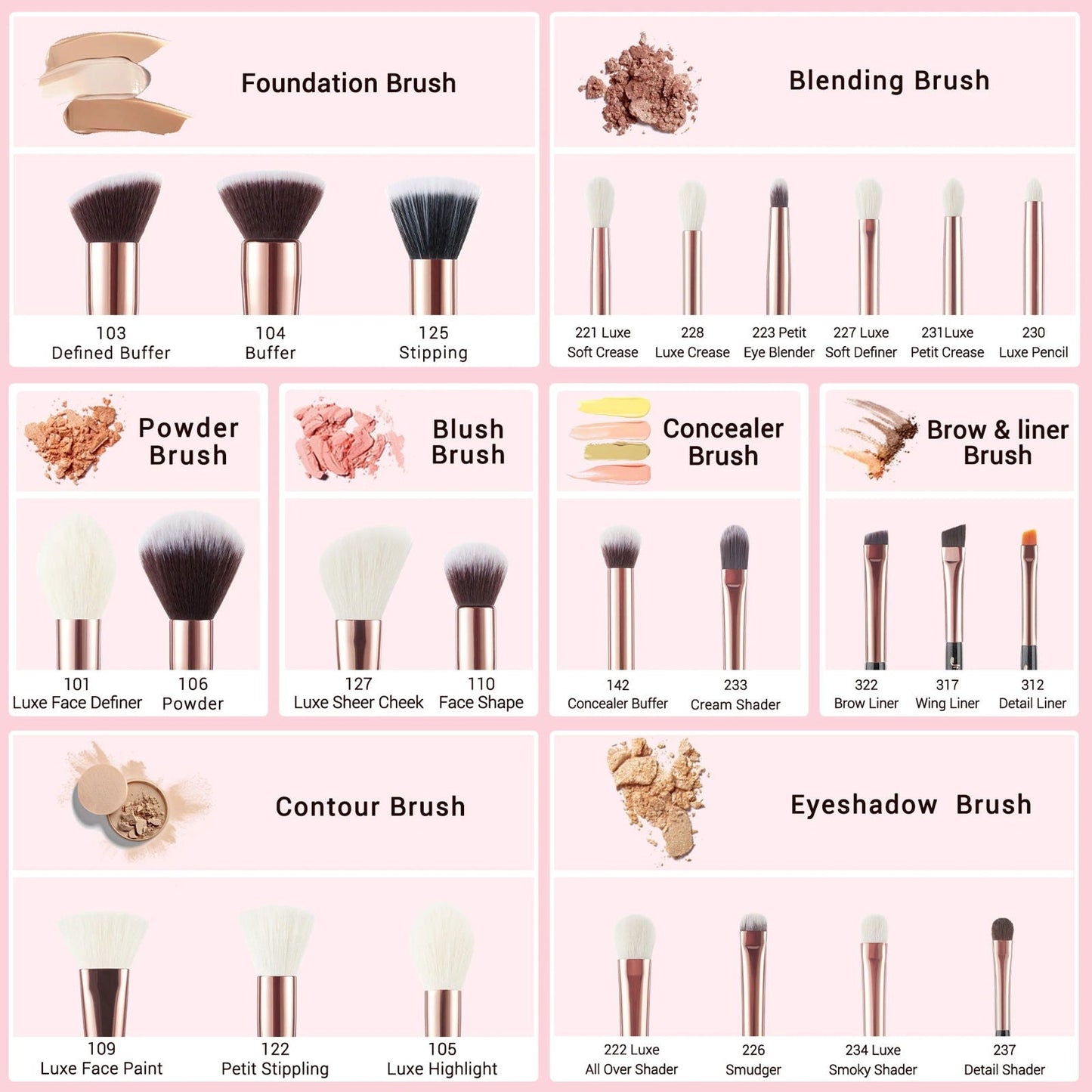 LovelyRLovely makeup brush LovelyRLovely Makeup Brush Set