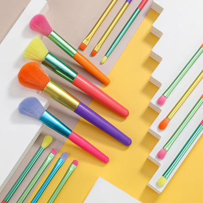 LovelyRLovely Makeup Brush Set 15pcs Multicolor Colour Color LovelyRLovely 15pcs Colourful Makeup Brush Set