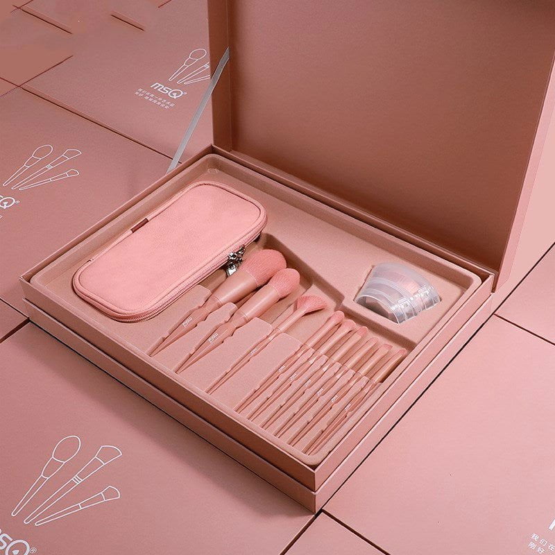 LovelyRLovely Makeup Set Brush Eye Shadow Brush Founda Gift box version pink LovelyRLovely Full Set Eye Shadow-Foundation Makeup Brush Set