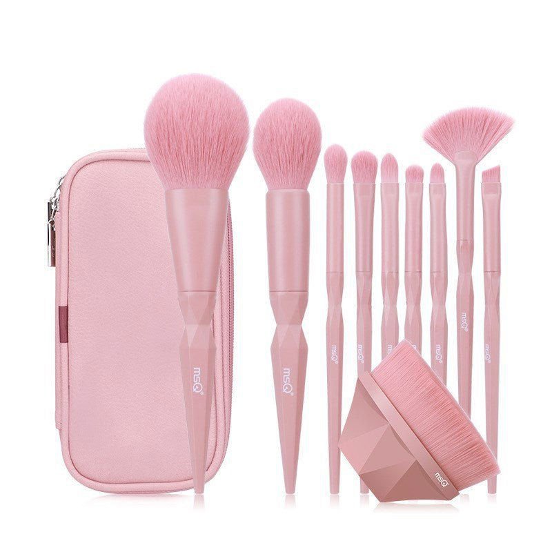 LovelyRLovely Makeup Set Brush Eye Shadow Brush Founda Pink and bag LovelyRLovely Full Set Eye Shadow-Foundation Makeup Brush Set