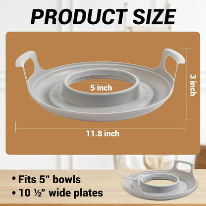 LovelyRLovely Microwave cool plate and spillover caddy with handles. For bowls, plates and microwave meals. BPA free