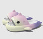 LovelyRLovely Milk taro purple / 36or37 LovelyRLovely Gradient 4cm Thick Bottom Shark Slippers