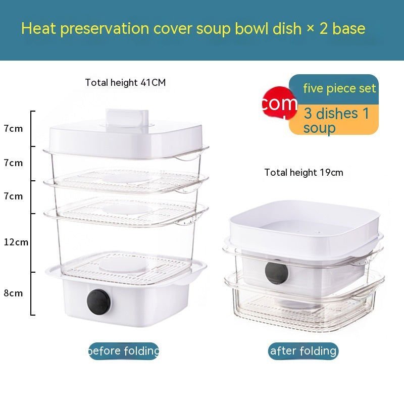 LovelyRLovely Multi-layer Transparent Stack Cooking Ho C / White LovelyRLovely Multi-layer Transparent Stack Cooking Hood Steamer