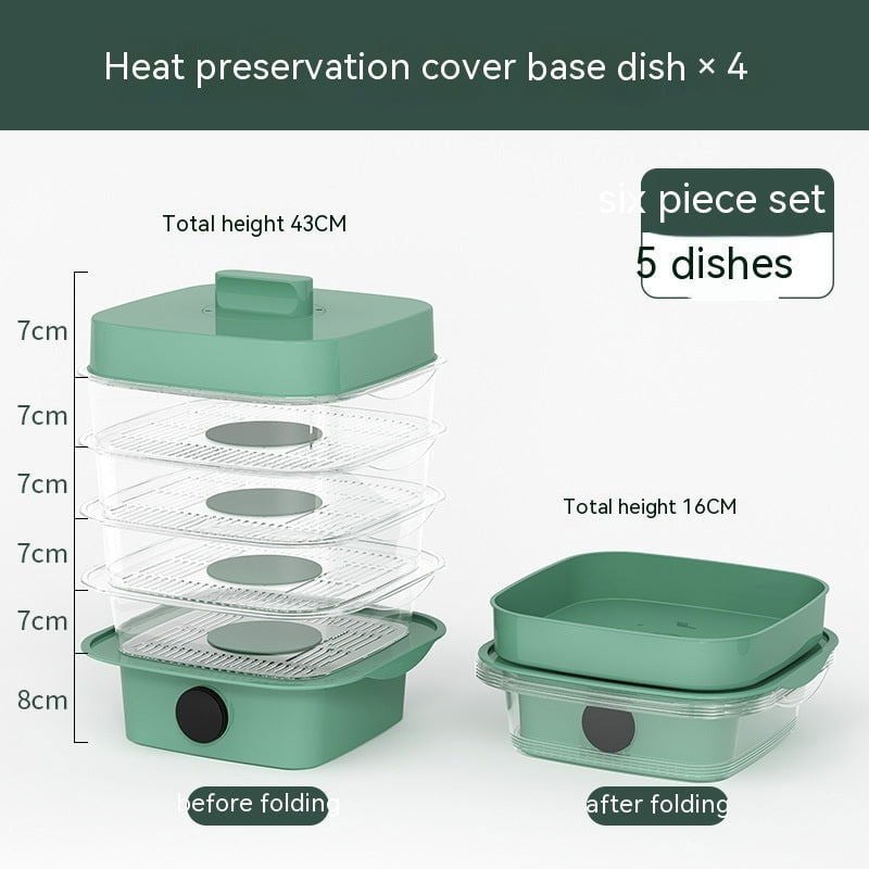 LovelyRLovely Multi-layer Transparent Stack Cooking Ho D / Green LovelyRLovely Multi-layer Transparent Stack Cooking Hood Steamer