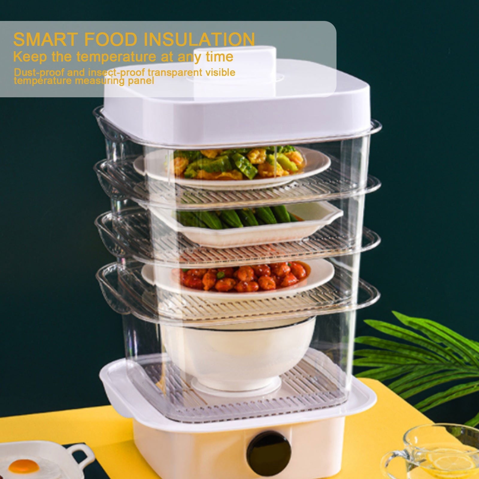 LovelyRLovely Multi-layer Transparent Stack Cooking Ho LovelyRLovely Multi-layer Transparent Stack Cooking Hood Steamer