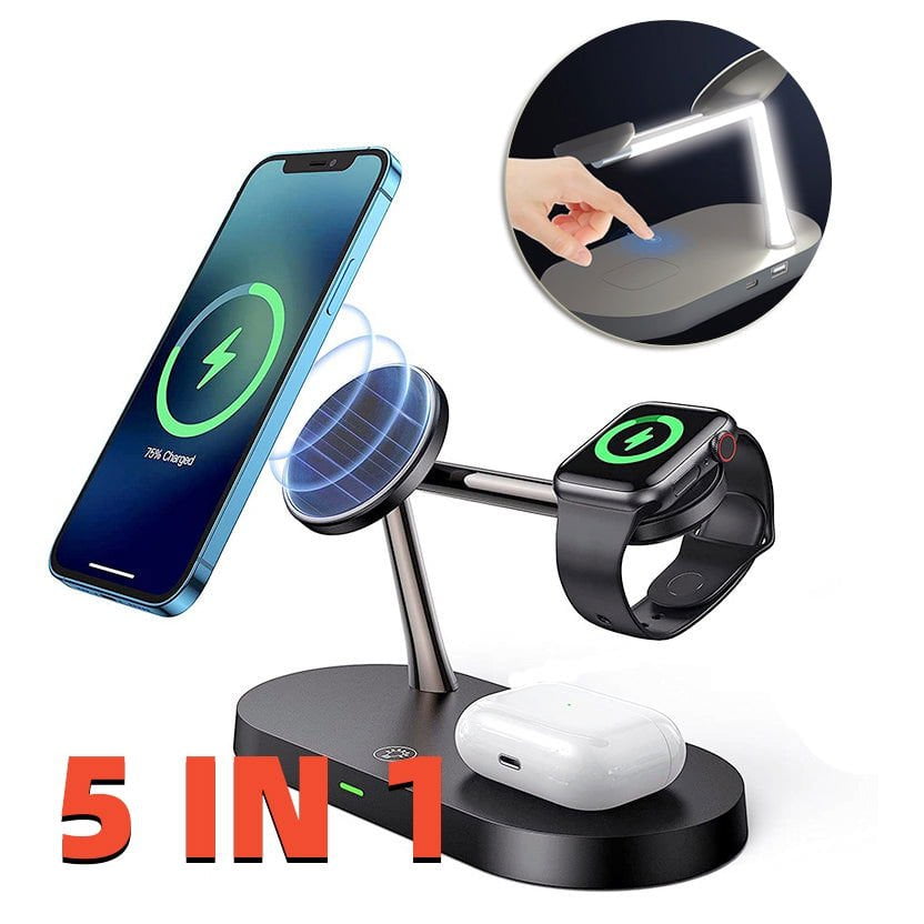 LovelyRLovely Multifunctional Five-In-One Magnetic Wir LovelyRLovely Multifunctional 15W Fast Charging 5-In-1 Magnetic Wireless Charger