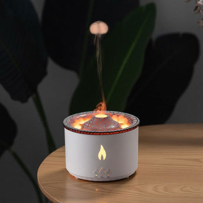 LovelyRLovely New Creative Ultrasonic Essential Oil Hu LovelyRLovely New Creative Ultrasonic Essential Oil Volcano Aromatherapy Spray Jellyfish Air Flame Humidifier Diffuser