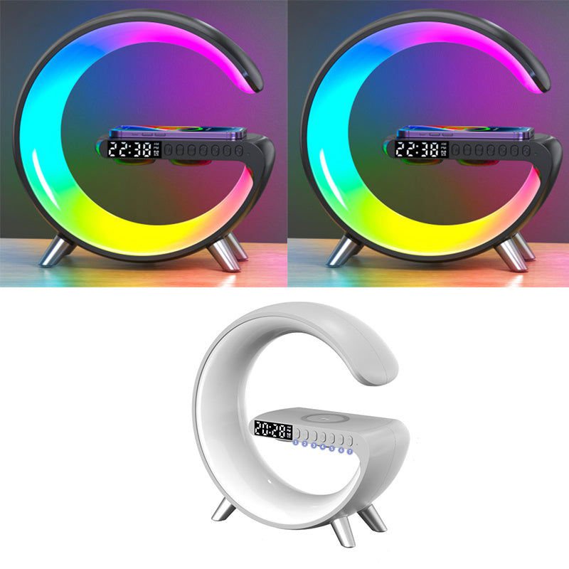 LovelyRLovely New Intelligent G Shaped LED Bluetooth S Black2pcs and White1pcs / US LovelyRLovely G-Shaped LED Bluetooth Speaker Charger