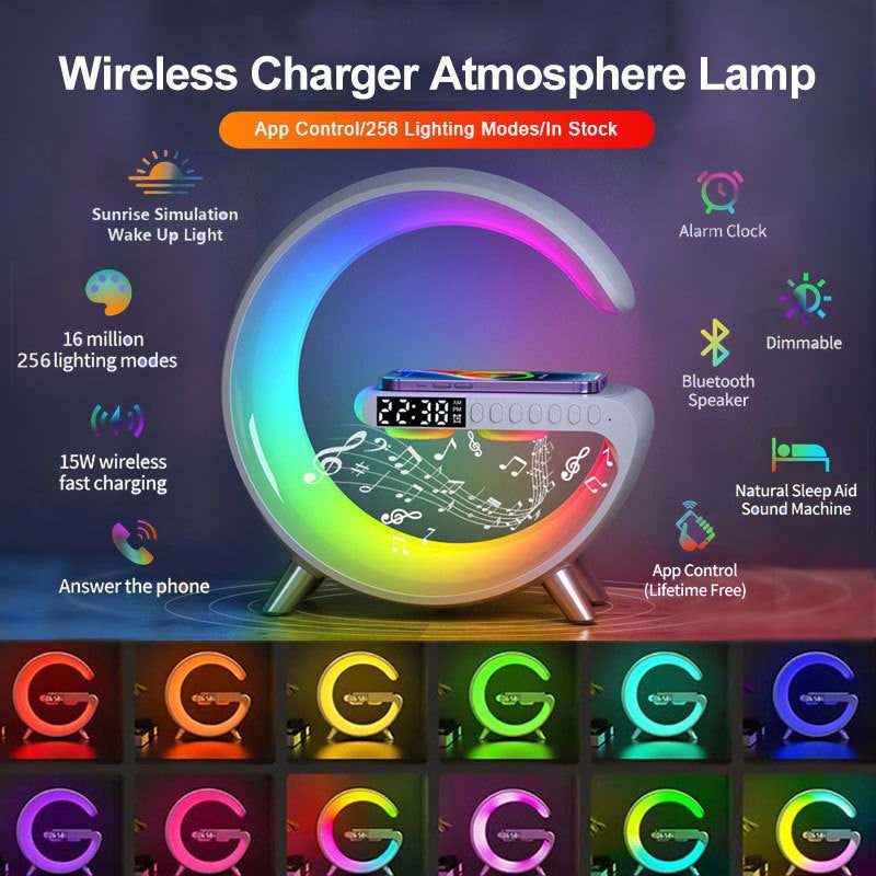 LovelyRLovely New Intelligent G Shaped LED Bluetooth S LovelyRLovely G-Shaped LED Bluetooth Speaker Charger