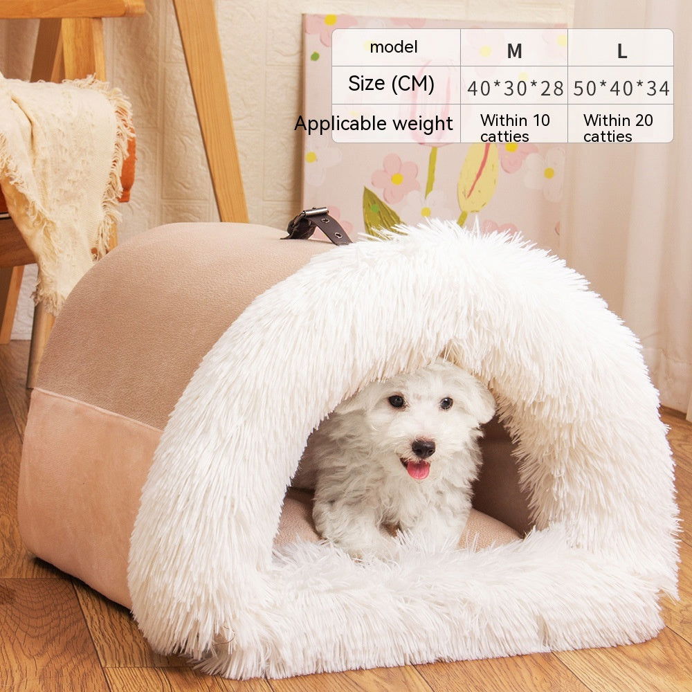 LovelyRLovely New Splice Portable Pet Nest Splicing Portable Brown / L LovelyRLovely Portable Cosy Pet Nest