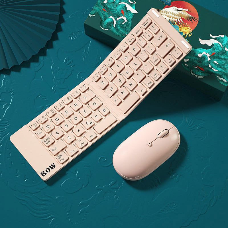 LovelyRLovely New Style Folding Bluetooth Keyboard And LovelyRLovely New Style Folding Bluetooth Keyboard And Mouse Set