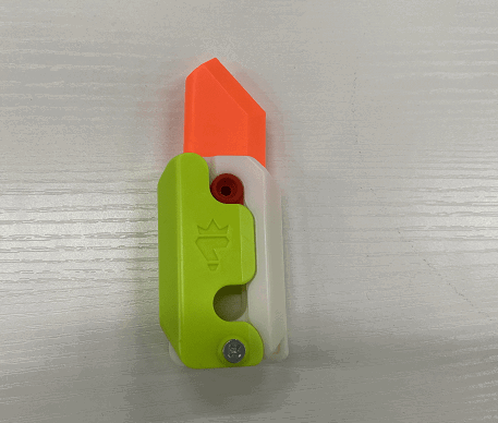 LovelyRLovely Orange white green LovelyRLovely 3D Printing Gravity Cub Small Radish Knife  Model