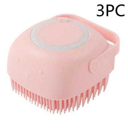 LovelyRLovely Pink 3PC / square LovelyRLovely Dog Bath Brush