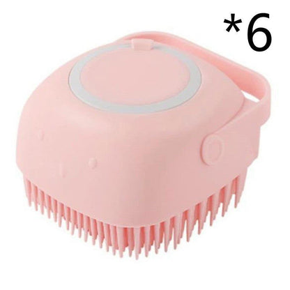 LovelyRLovely Pink 6pcs / square LovelyRLovely Dog Bath Brush