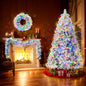 LovelyRLovely Pre-Lit 6FT Snow Flocked Christmas Tree Green Pre-Lit 6FT Snow Flocked Christmas Tree