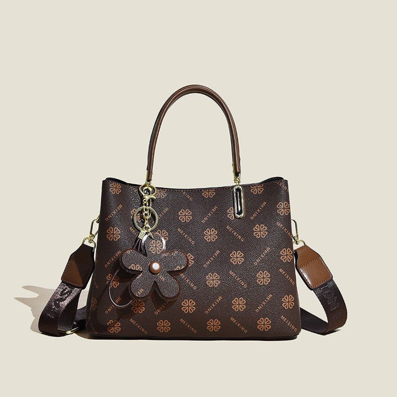 LovelyRLovely Presbyopia Brown LovelyRLovely Printed Large-capacity Crossbody Bag