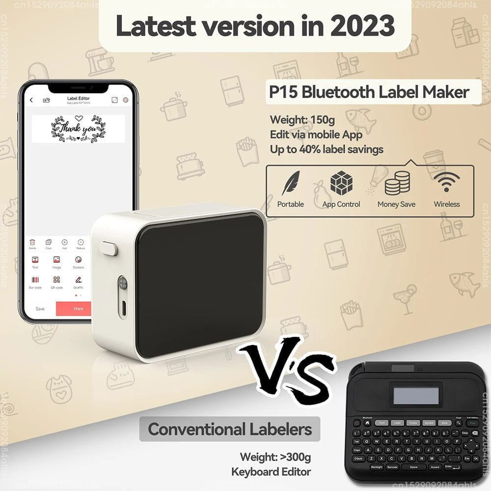 LovelyRLovely printer LovelyRLovely Wireless Bluetooth Label Printer