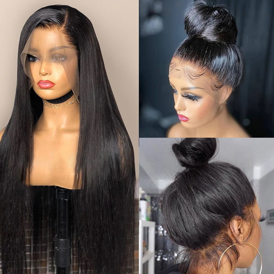 LovelyRLovely Real Human Hair Lace Wig Set Straight Ha LovelyRLovely Real Human Hair Straight Black Wig