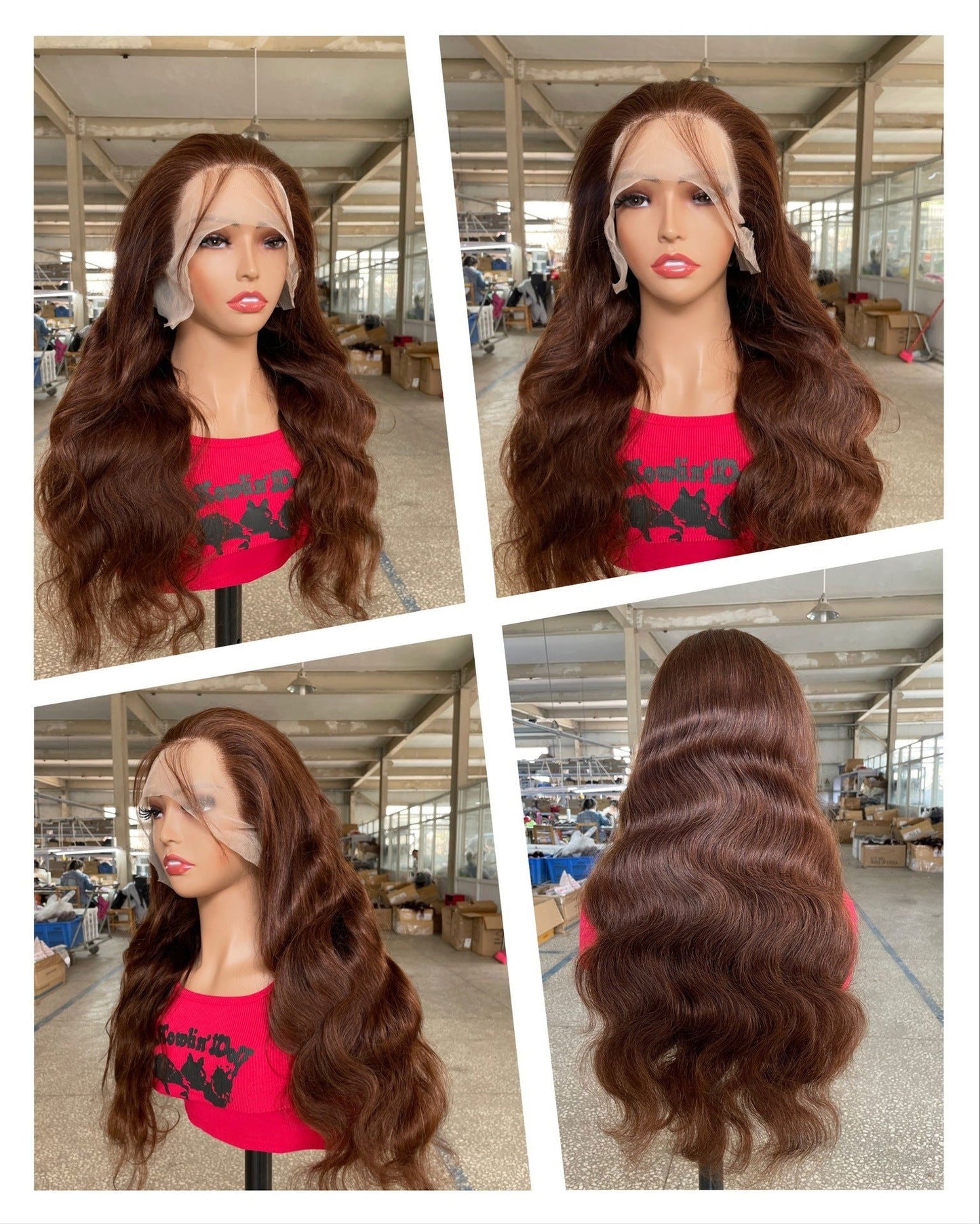 LovelyRLovely Real Human Straight Hair Wig LovelyRLovely Brown Human Hair Wig