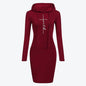 LovelyRLovely Red / 2XL LovelyRLovely Women Hoodie Sweatshirt Dress