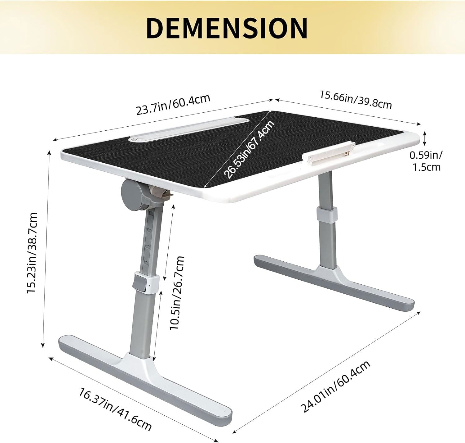 LovelyRLovely Robotime Rolife Sunset Carnival Music Bo LovelyRLovely Portable Laptop Bed Table Desk With LED Light And Draw